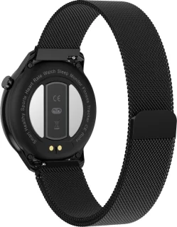 Belesy MOON Dames Smartwatch Milanees Staal Zwart