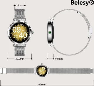 Belesy New Jersey Smartwatch Milanees Roségoud