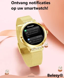Belesy New Jersey Smartwatch Milanees Roségoud