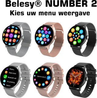 Belesy NUMBER 2 Smartwatch Zwart