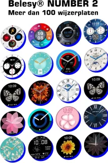 Belesy NUMBER 2 Smartwatch Zwart