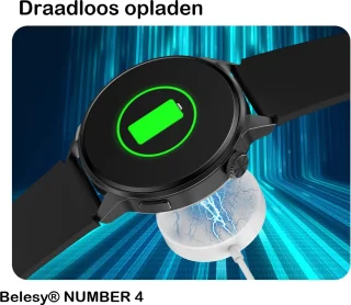 Belesy NUMBER 4 Smartwatch Zilver Staal Milanees