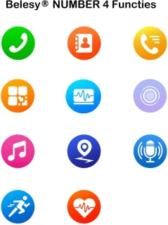 Belesy NUMBER 4 Smartwatch Zilver Staal Milanees