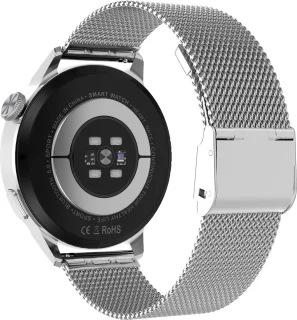 Belesy NUMBER 4 Smartwatch Zilver Staal Milanees