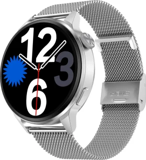 Belesy NUMBER 4 Smartwatch Zilver Staal Milanees