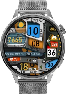 Belesy NUMBER 4 Smartwatch Zilver Staal Milanees