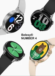 Belesy NUMBER 4 Smartwatch Zilver Staal Milanees
