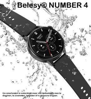 Belesy NUMBER 4 Smartwatch Zilver Staal Milanees