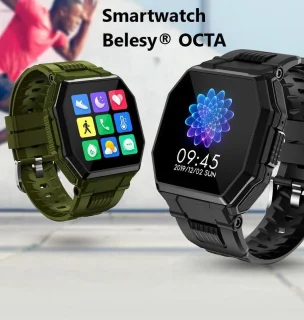 Belesy OCTA Smartwatch Zwart 1.54 inch