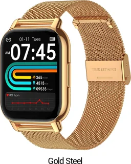 Belesy PARK 66 Smartwatch Rosé Goud Staal Milanees