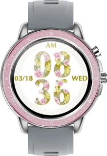 Belesy Pink Serie Smartwatch Dames Zilver Roze Grijs
