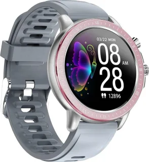 Belesy Pink Serie Smartwatch Dames Zilver Roze Grijs