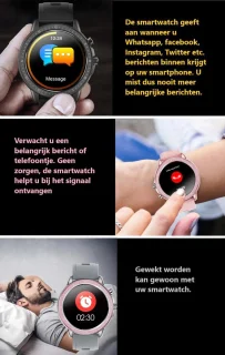 Belesy Pink Serie Smartwatch Dames Zilver Roze Grijs