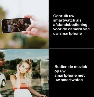 Belesy POWER Smartwatch Staal Zwart