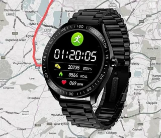 Belesy POWER Smartwatch Staal Zwart