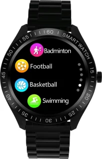 Belesy POWER Smartwatch Staal Zwart