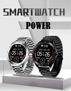 Belesy POWER Smartwatch Staal Zwart