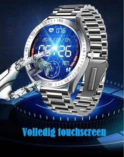 Belesy POWER Smartwatch Staal Zwart