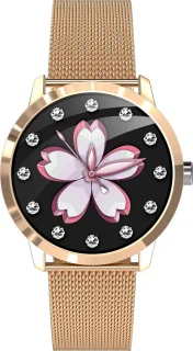 Belesy Q8LG 2022 Smartwatch Rosé Goud Staal