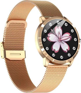Belesy Q8LG 2022 Smartwatch Rosé Goud Staal