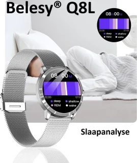 Belesy Q8LG 2022 Smartwatch Rosé Goud Staal