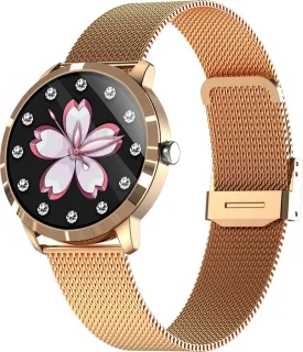 Belesy Q8LG 2022 Smartwatch Rosé Goud Staal