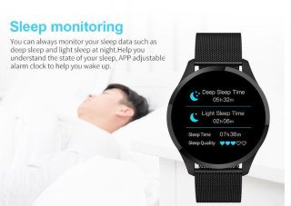 Belesy Q9 2021 Smartwatch Milanees Staal Zilver