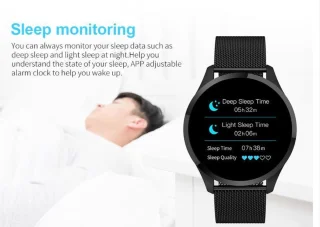 Belesy Q9 2021 Smartwatch Milanees Staal Zilver