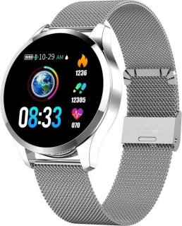 Belesy Q9 2021 Smartwatch Milanees Staal Zilver