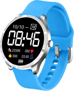 Belesy Q9 PLUS Smartwatch Unisex Zilver Blauw Zwart