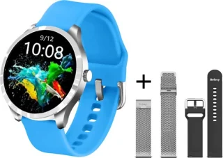 Belesy Q9 PLUS Smartwatch Unisex Zilver Blauw Zwart