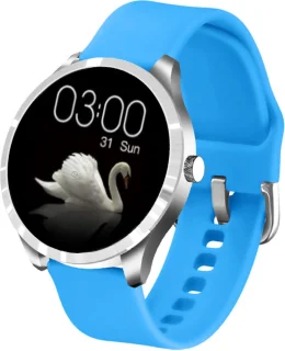Belesy Q9 PLUS Smartwatch Zilver Blauw Siliconen