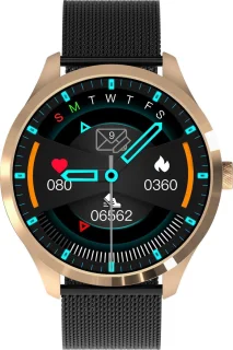 Belesy Q9 Pro Smartwatch Goud Zwart Staal