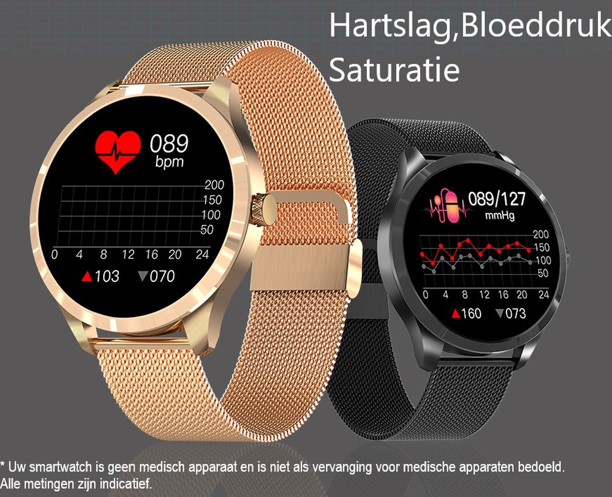 Belesy Q9 Pro Smartwatch Unisex Zwart Roze