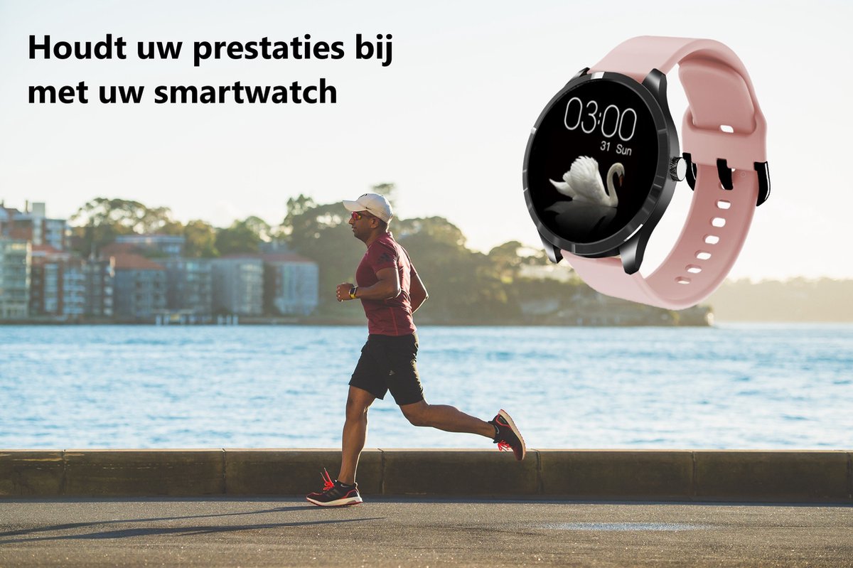 Belesy Q9 Pro Smartwatch Unisex Zwart Roze