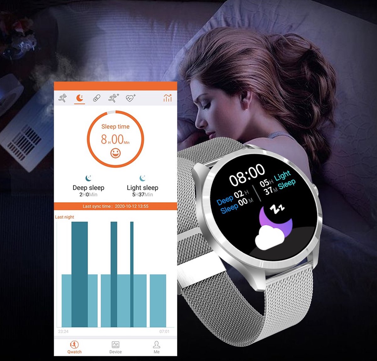 Belesy Q9 Pro Smartwatch Unisex Zwart Roze