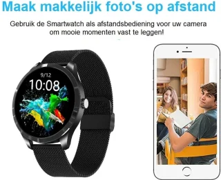 Belesy Q9 Pro Smartwatch Unisex Zwart Staal 1.28 inch