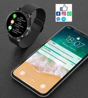 Belesy Q9 Pro Smartwatch Zilver Staal 1.28 inch