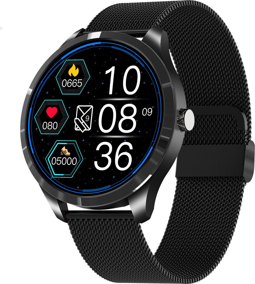 Wat vinden we goed aan de Belesy Q9 Pro Smartwatch Zwart Milanees Staal