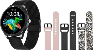 Belesy Q9 Pro Smartwatch Zwart Milanees Staal