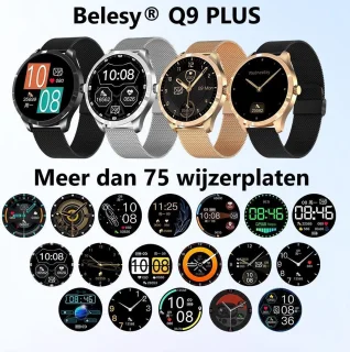 Belesy Q9 Pro Smartwatch Zwart Staal 1.28 inch