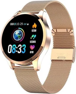 Belesy® Q9 Smartwatch (Model 2021) - Milanees Staal, Rosegoud