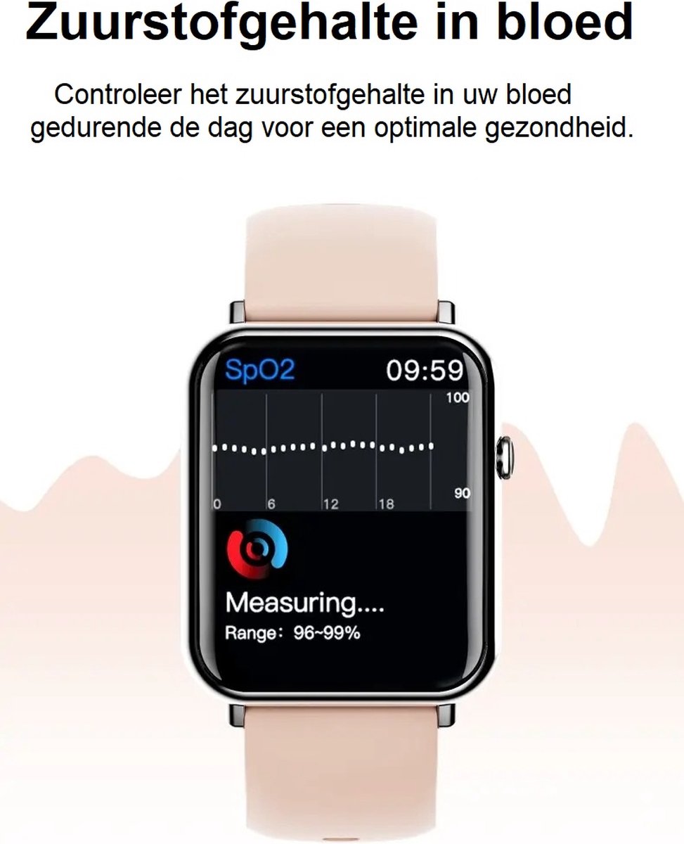 Belesy QUOTE Smartwatch Paars Goud 1.69 inch