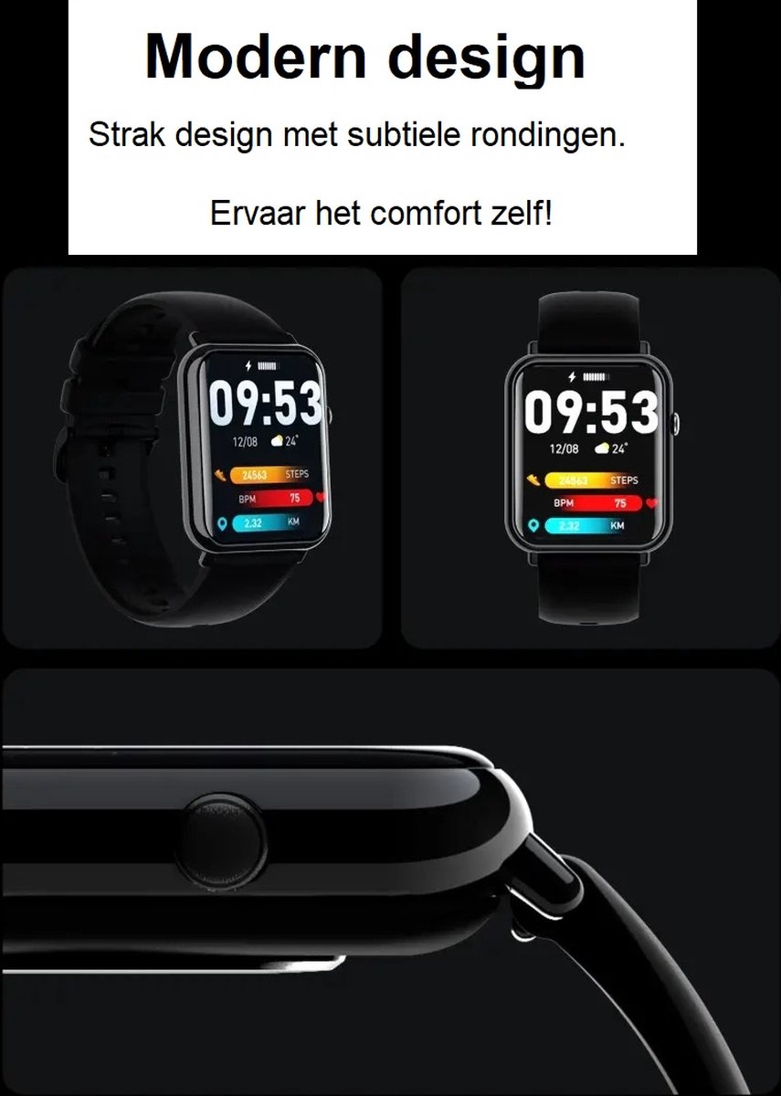 Belesy QUOTE Smartwatch Paars Goud 1.69 inch