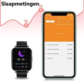 Belesy Retina X Smartwatch Zwart Siliconen 1.78 inch