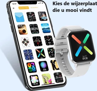 Belesy Retina X Smartwatch Zwart Siliconen 1.78 inch