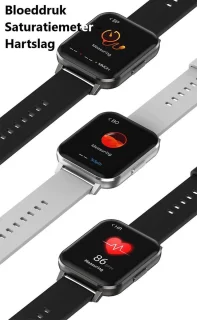 Belesy Retina X Smartwatch Zwart Siliconen 1.78 inch