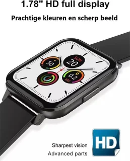 Belesy Retina X Smartwatch Zwart Siliconen 1.78 inch