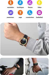 Belesy ROYAL 2 Smartwatch Goud Leer