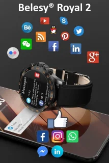Belesy ROYAL 2 Smartwatch Goud Leer